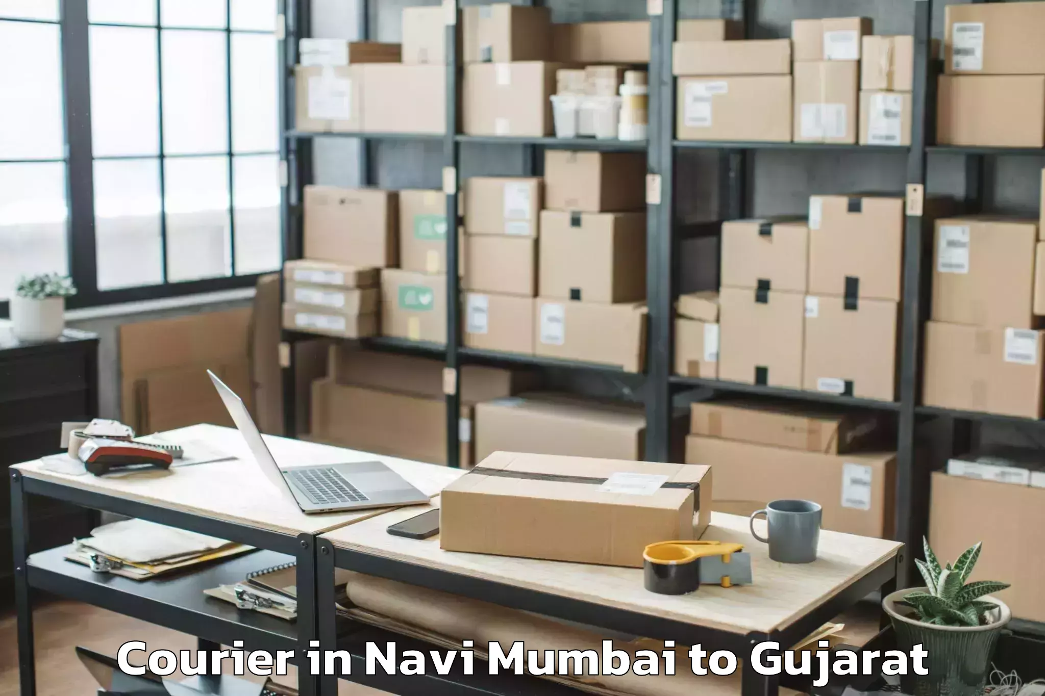 Professional Navi Mumbai to Gujarat National Law Universit Courier